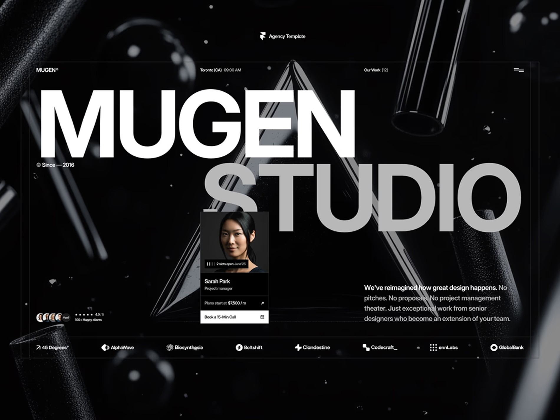 Mugen Studio (Modern Subscription Agency Template)