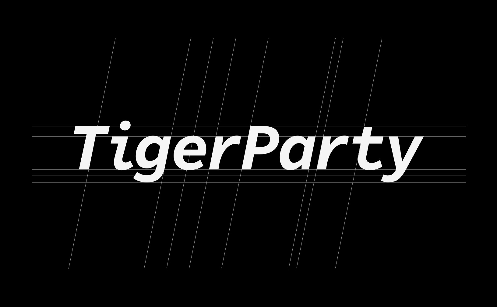 Tiger Party logo with grid lines