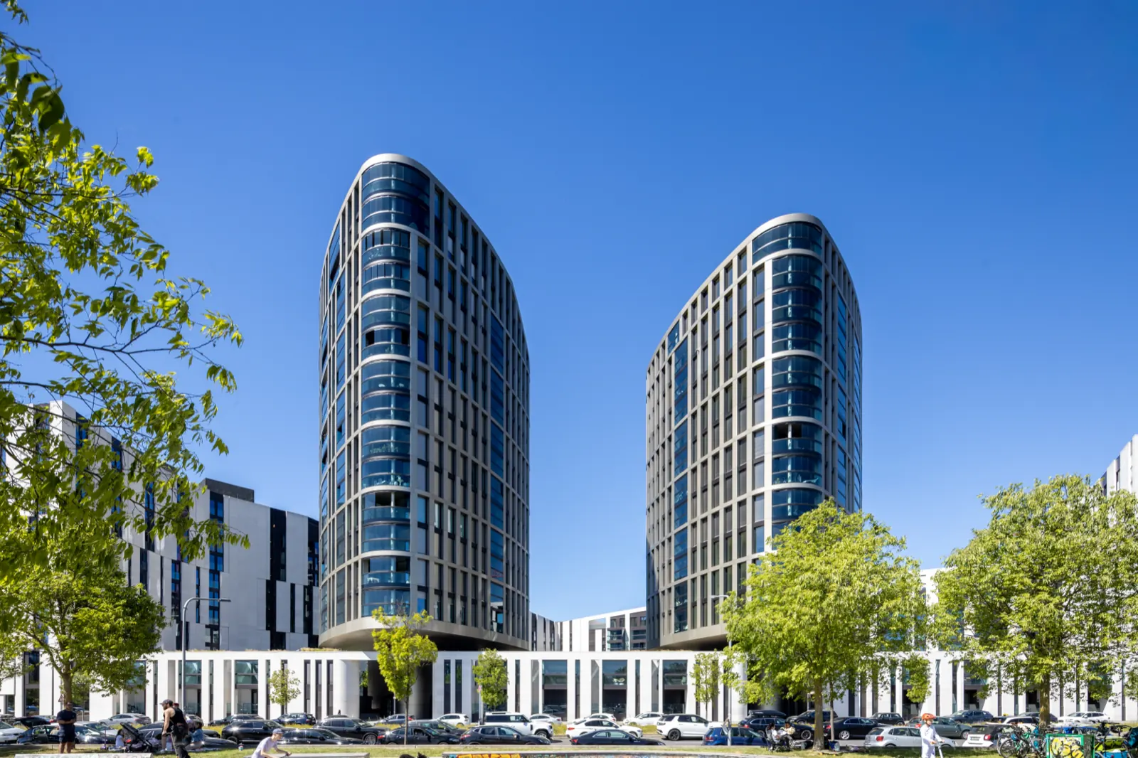 Hafenpark Quartier (HPQ) Frankfurt – Wohnturm am Mainufer im Ostend