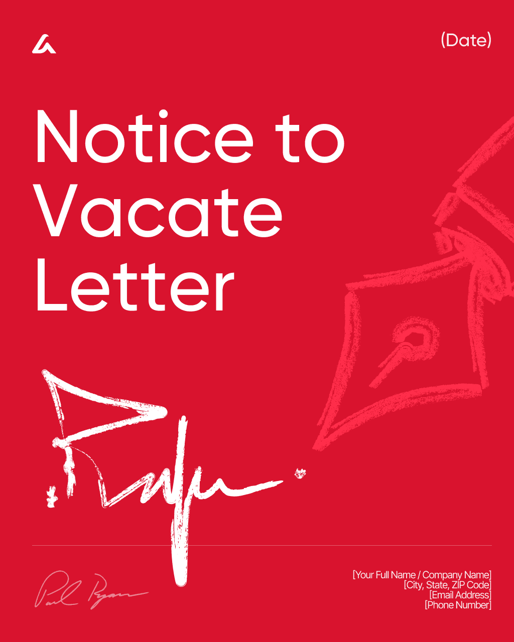 Notice to Vacate Letter