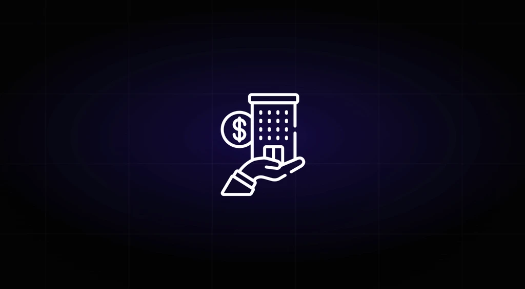 icone d'une main portant un immeuble symbole du leaseback