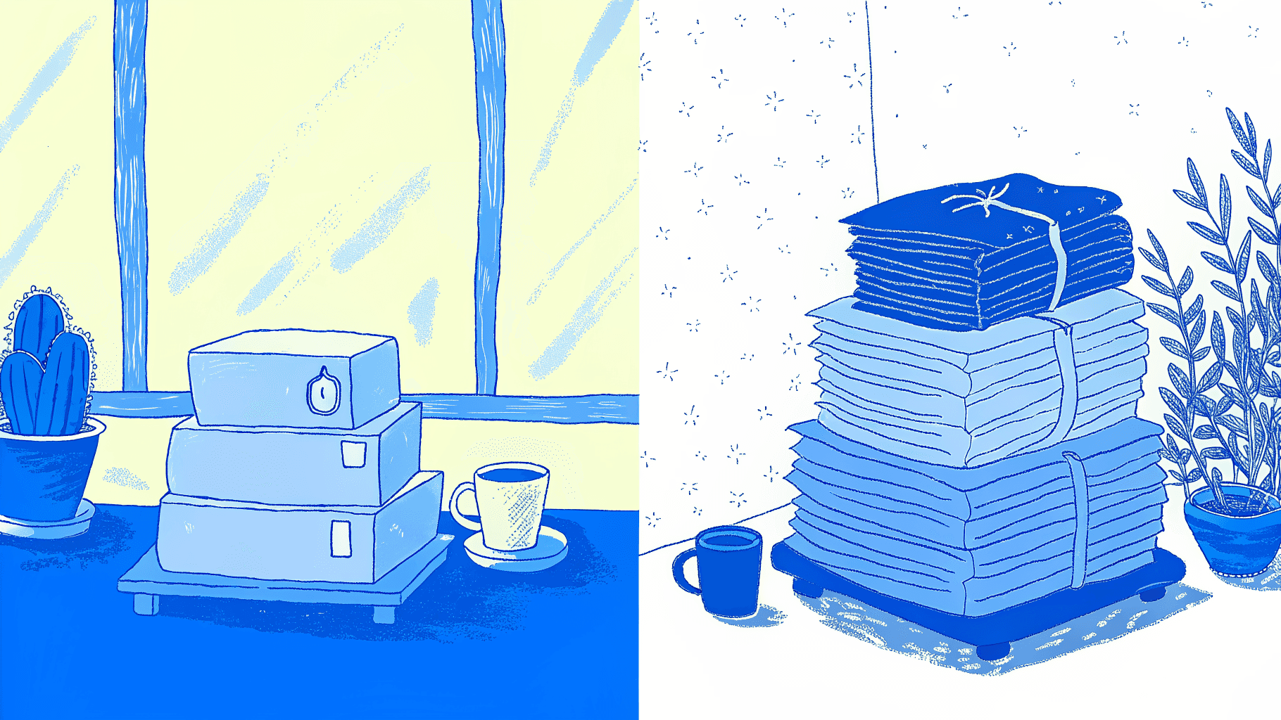 Lightweight vs heavyweight bulk t-shirt stacks on shipping scales showing cost difference