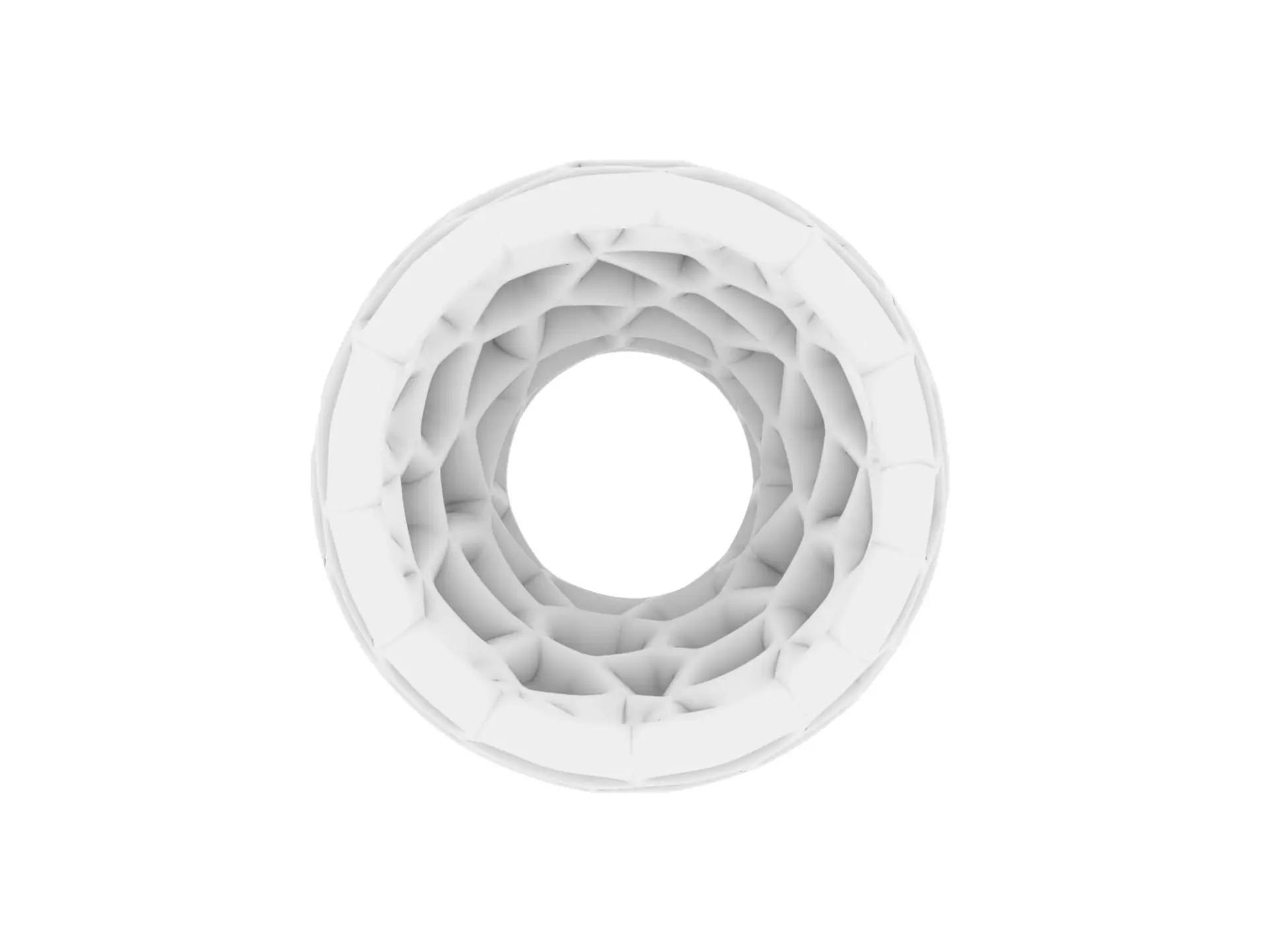 A top down view render of the parametric chess piece