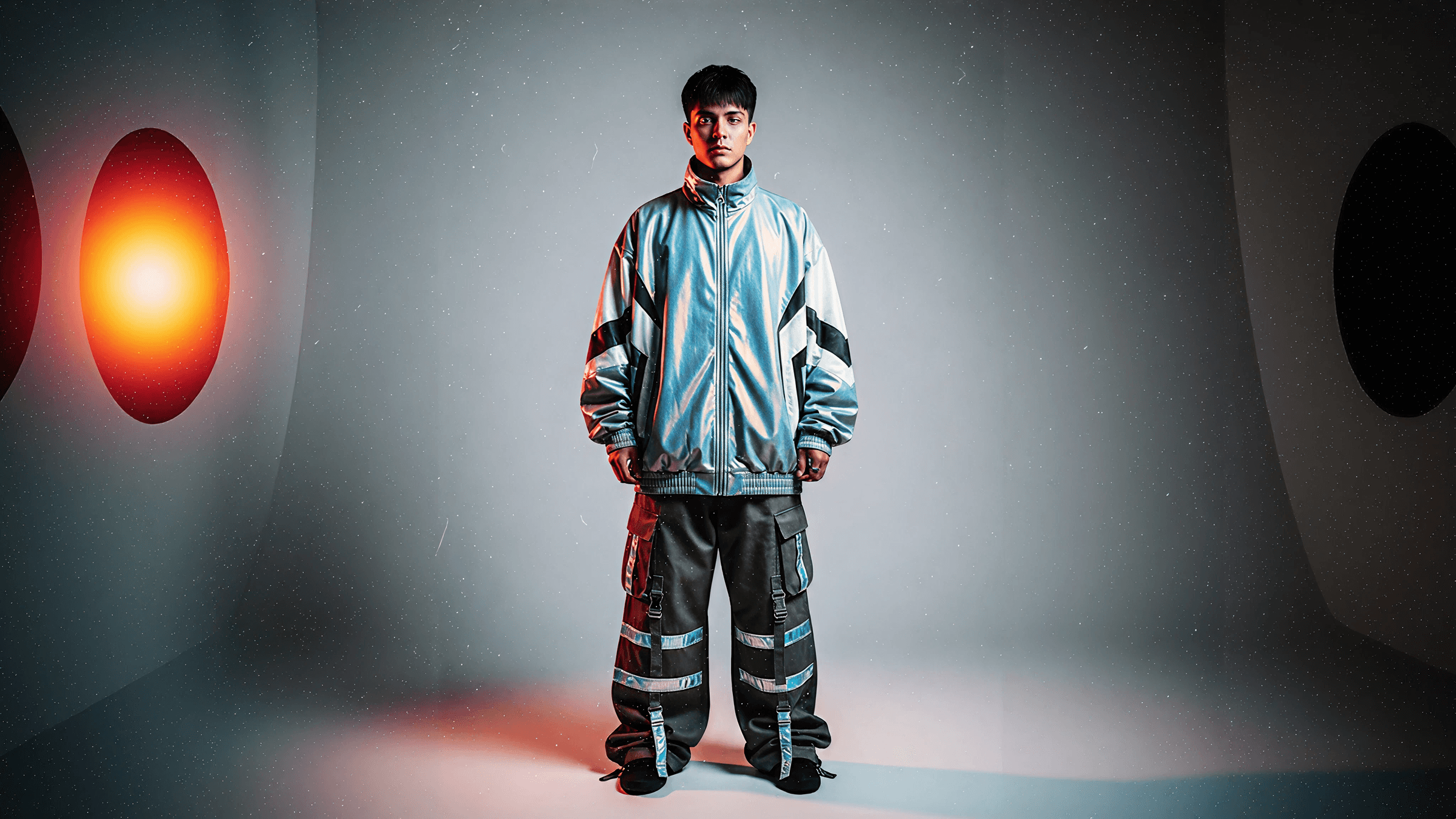 Futuristic Fashion Pose man