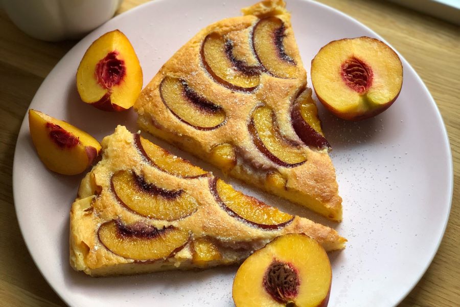 Torta di pesche