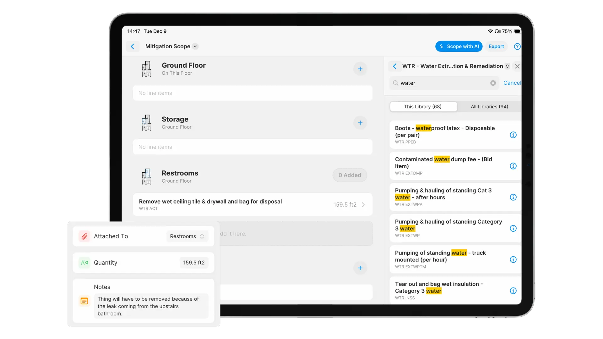 Example scope of work document