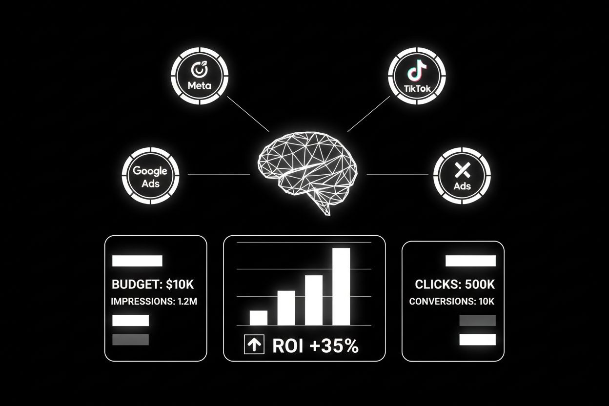 AI dashboard optimizing ads