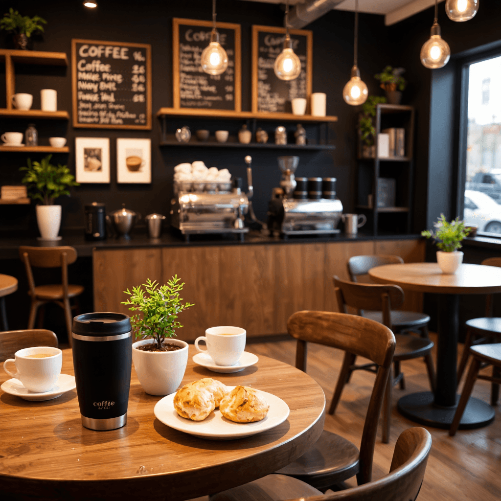 product photography of travel mugs