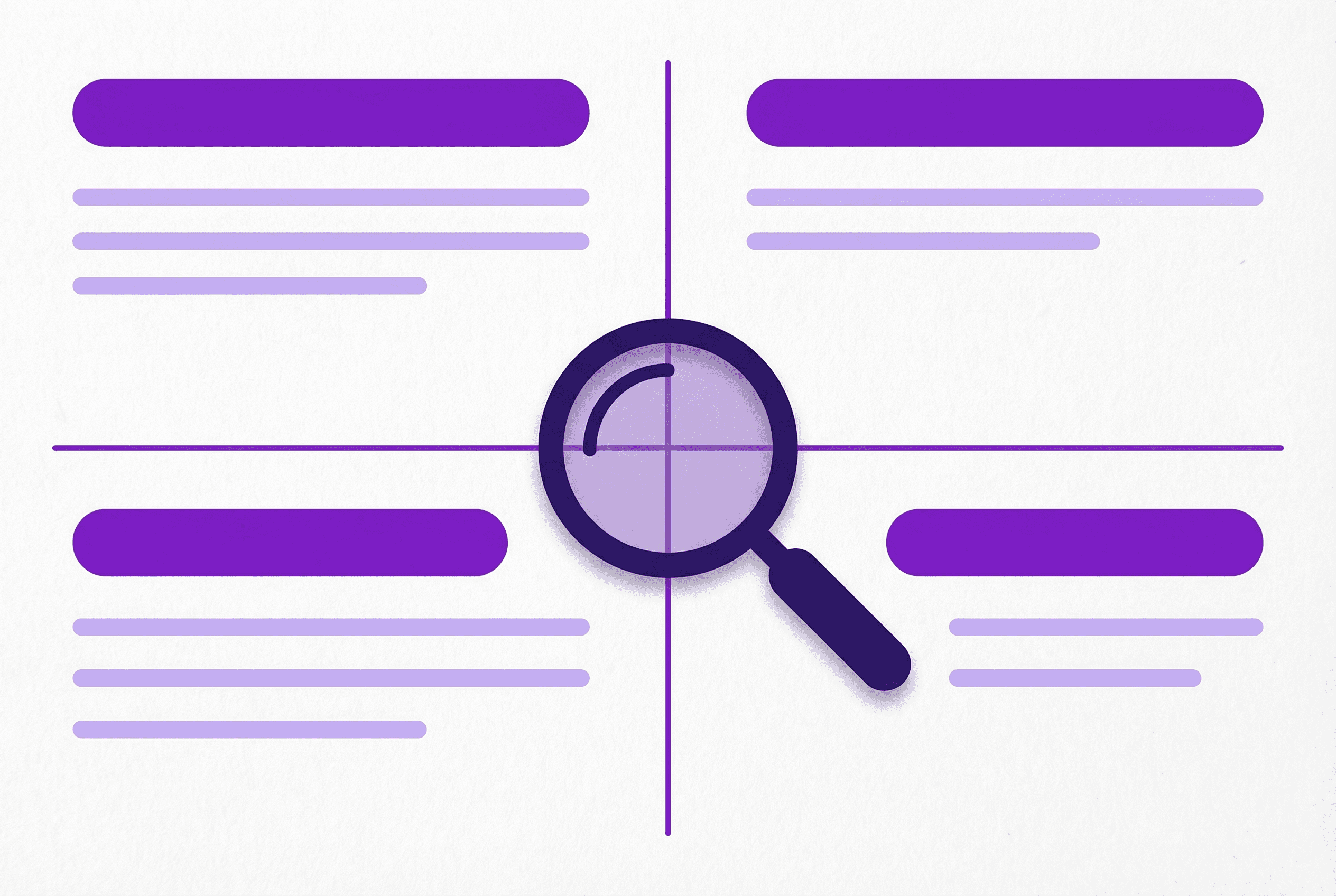 Four Sections and Magnifying glass