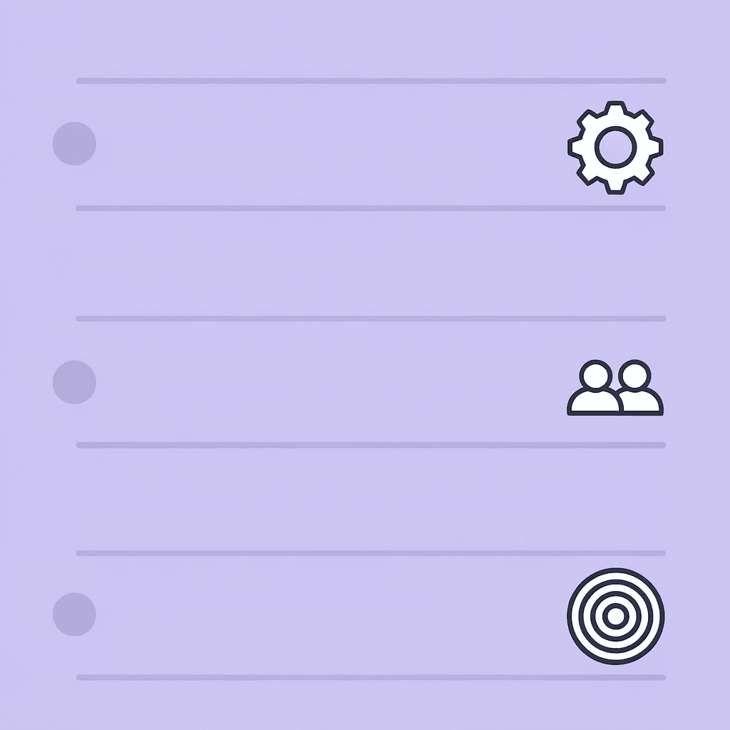 Three-row checklist showing clear roles, communication protocols, and agent purposes as foundational requirements