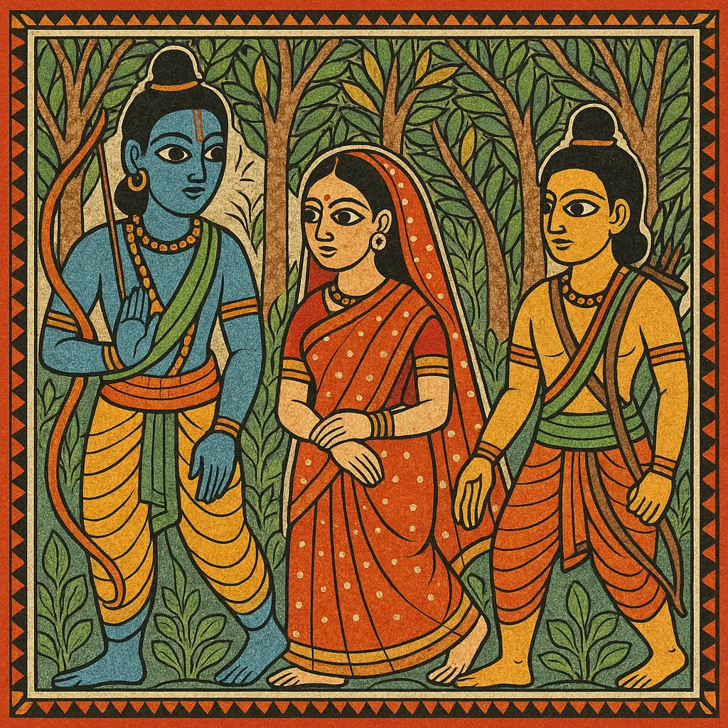 Ram, Sita, lakshman, Exile