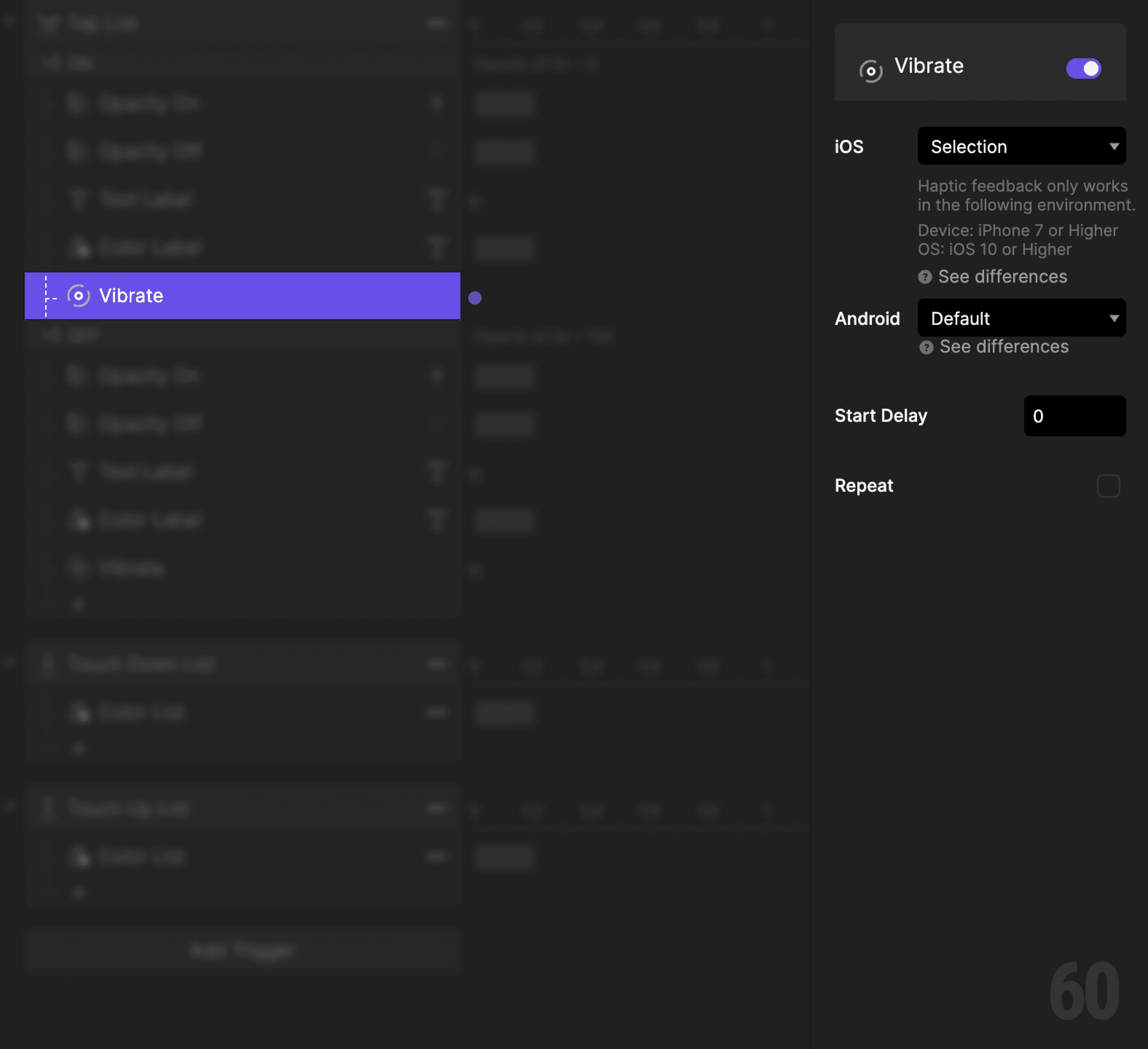 This is a screenshot of Step 7: Add haptic feedback.
