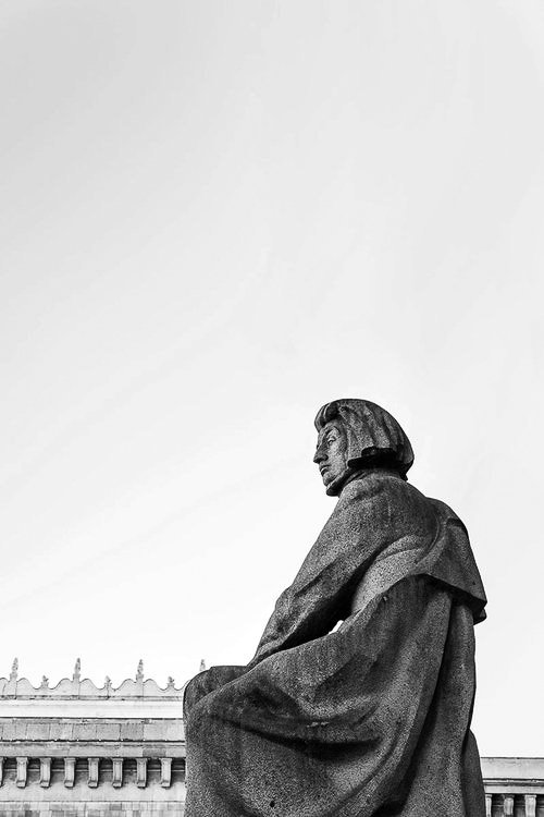 Sculpture at Warsaw airport - Palace of Culture and Science landmark
