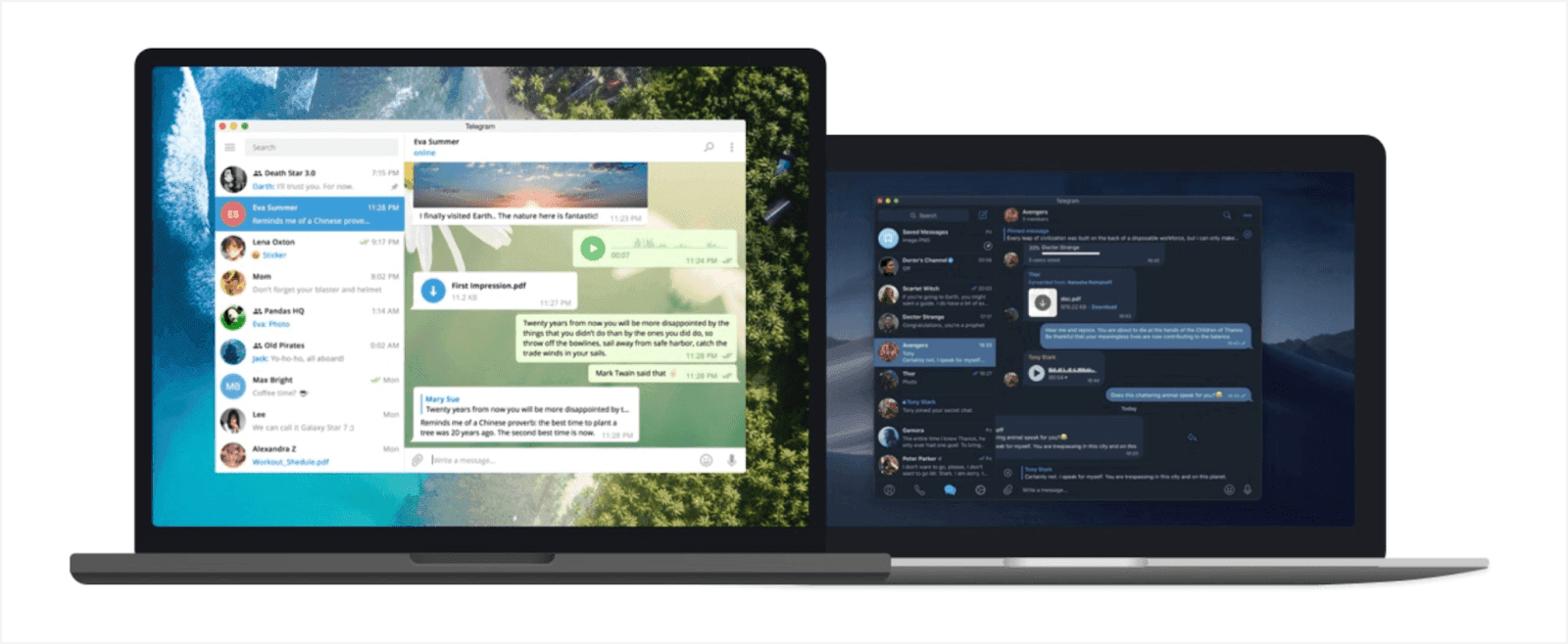 Interface of Telegram