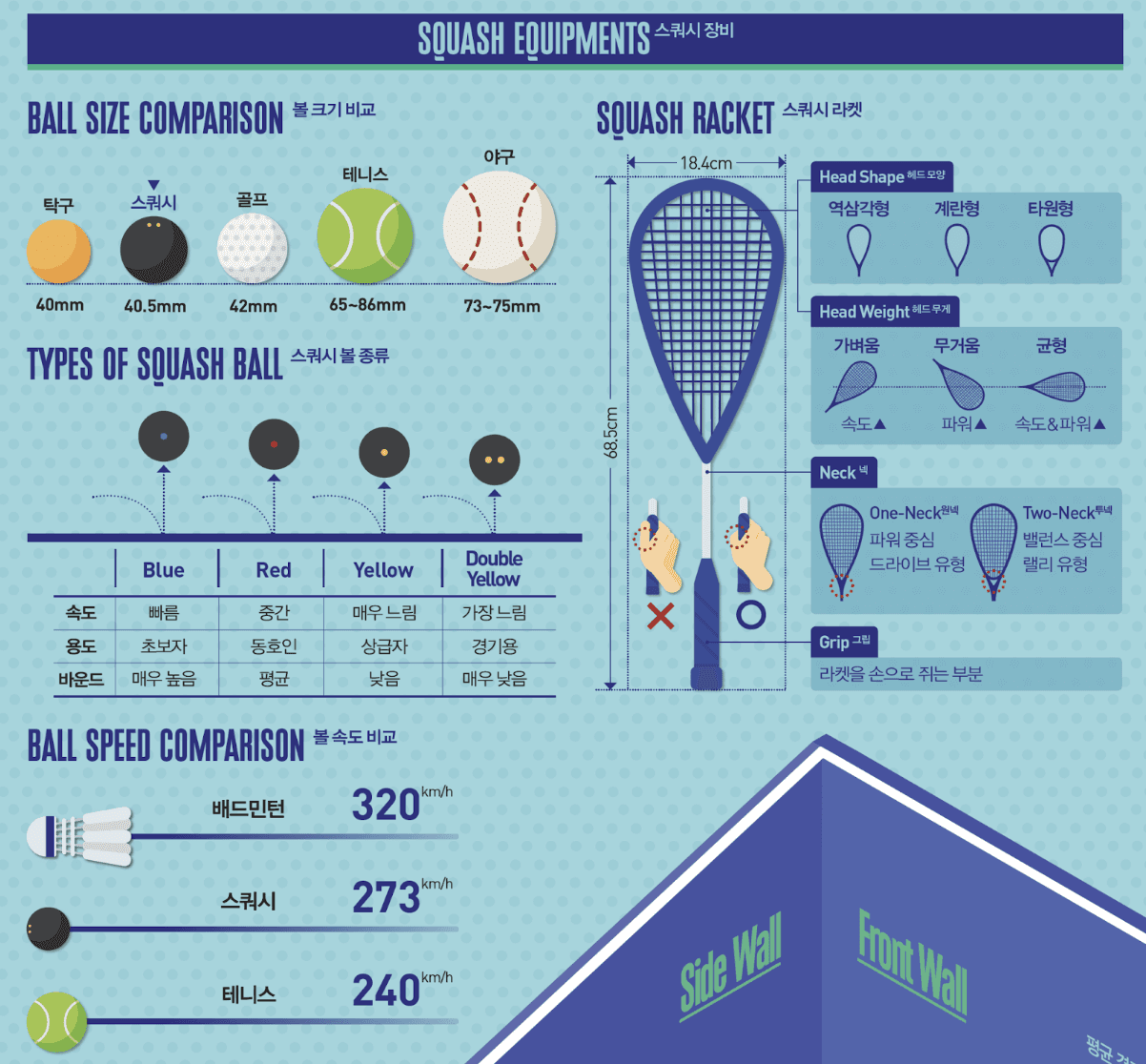 壁球器材信息图