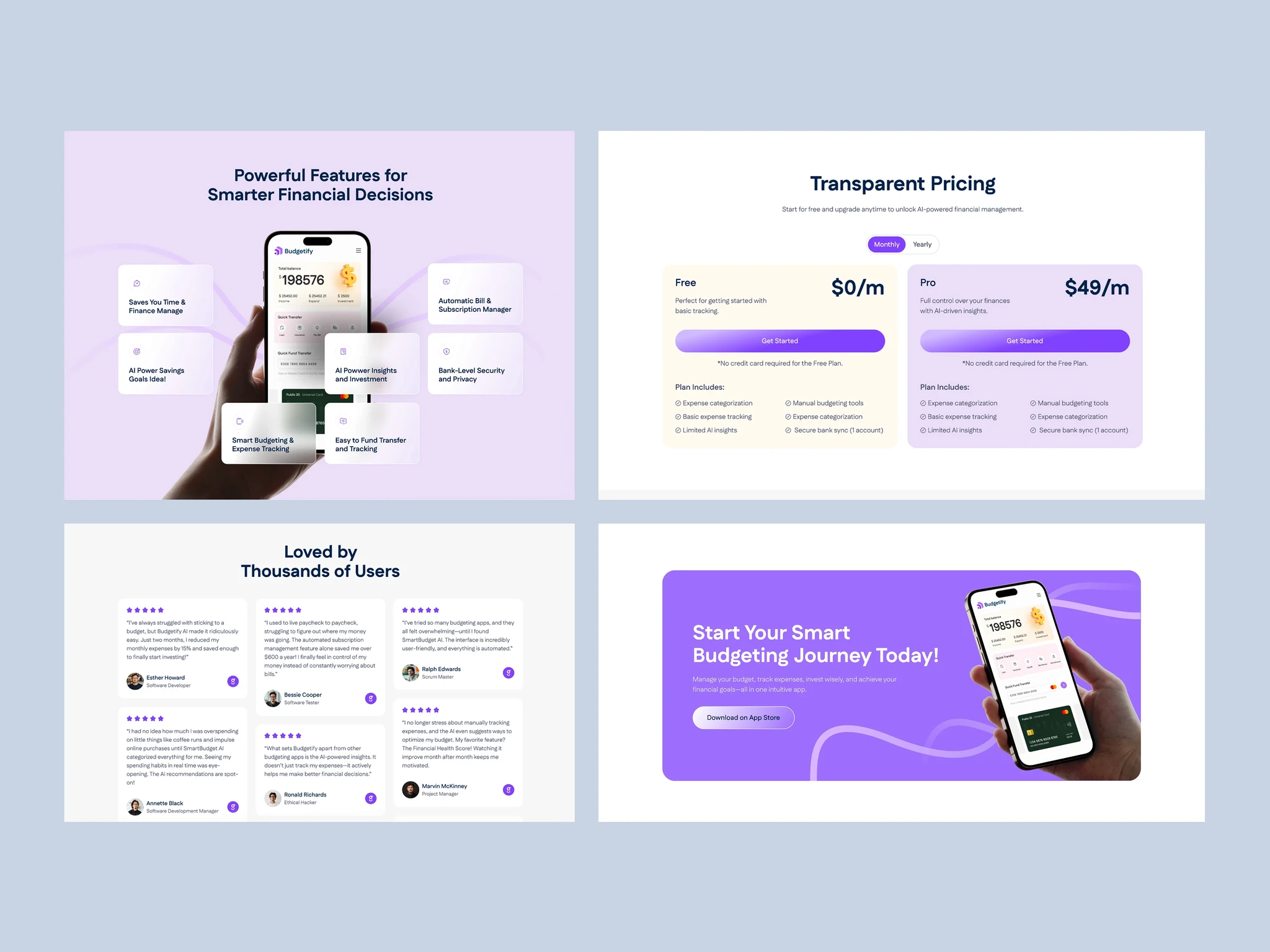 Finance & Budgeting SaaS Website