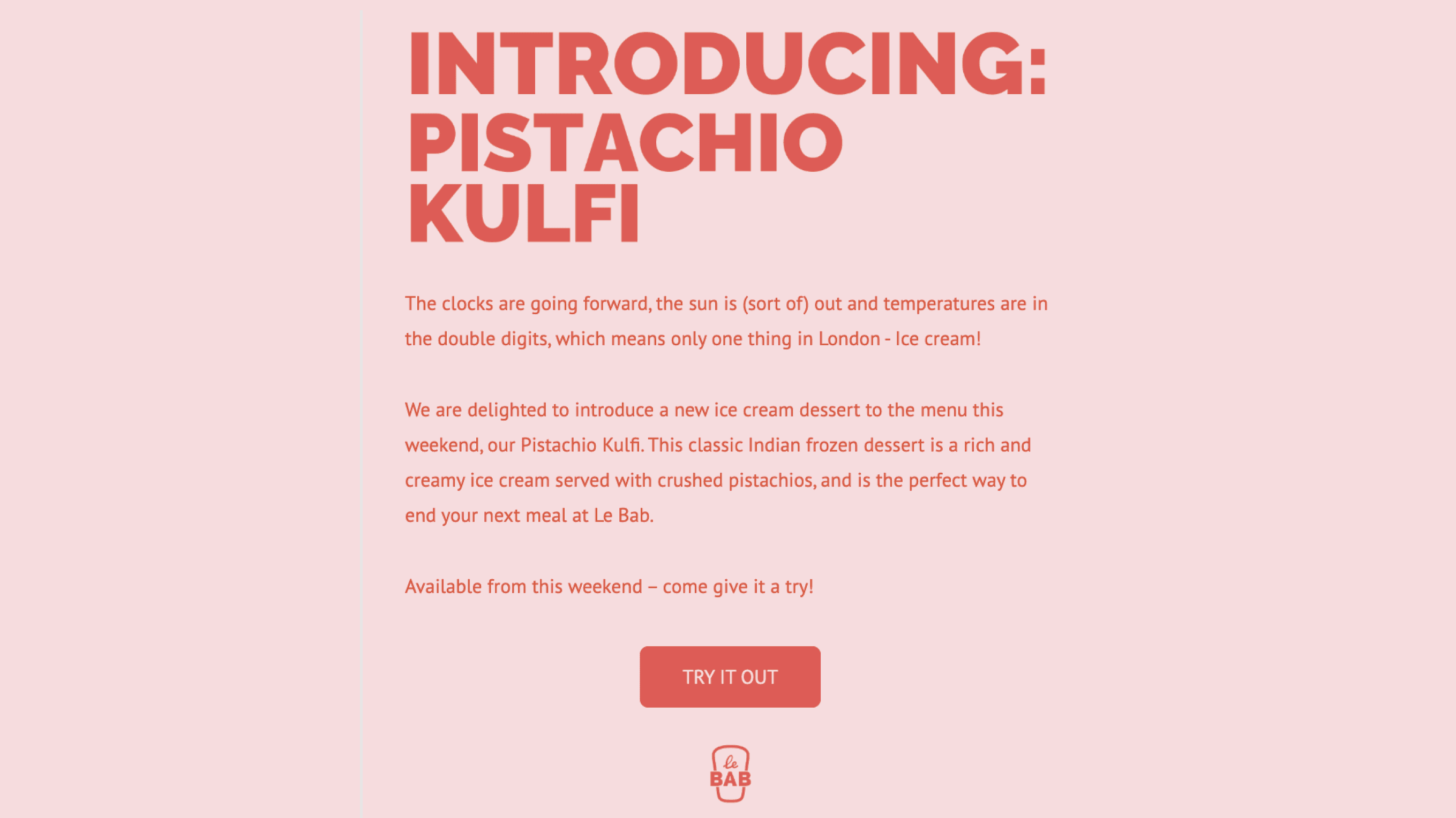 Le bab newsletter example