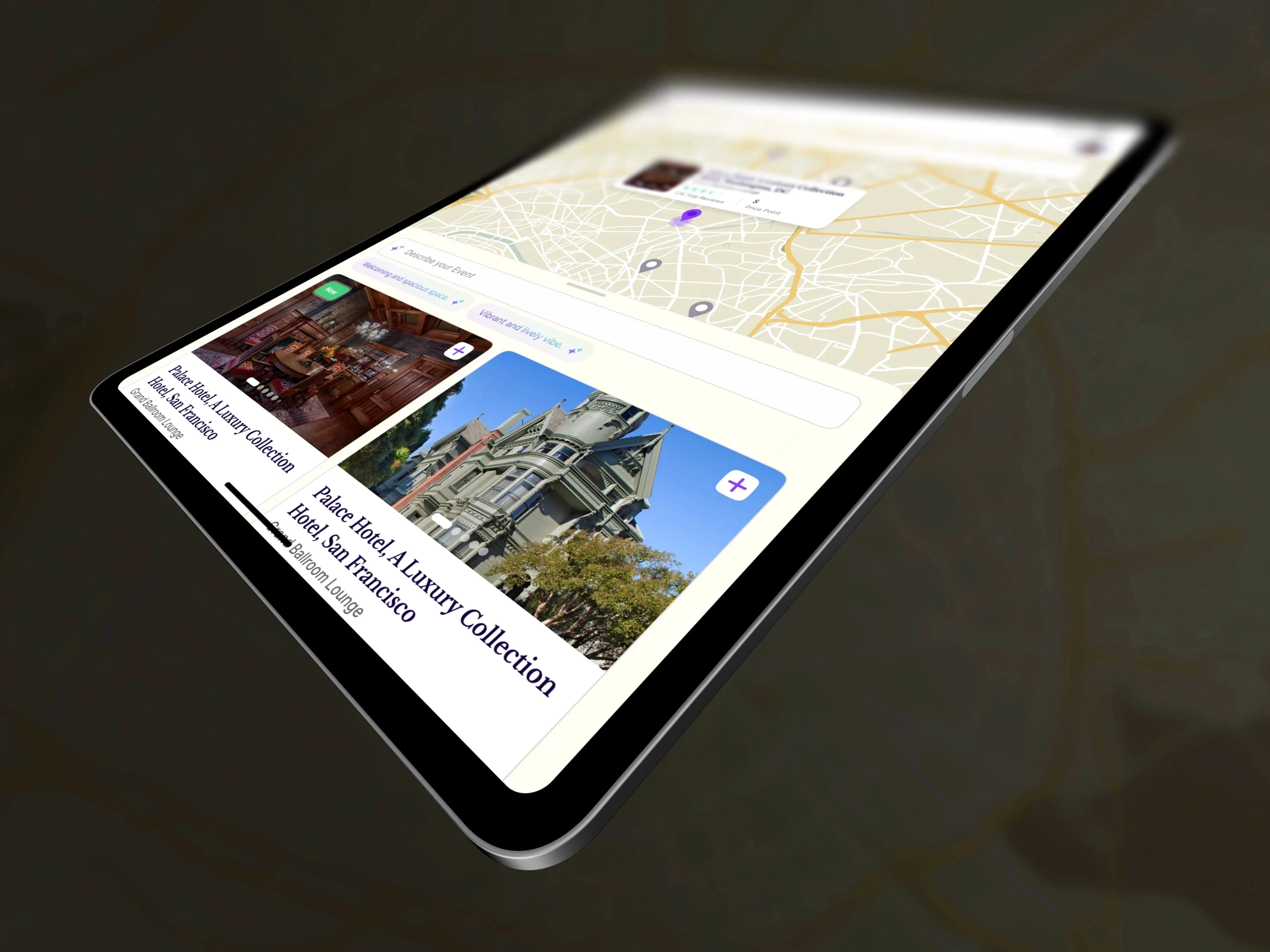 Revel Street venue browsing interface on mobile