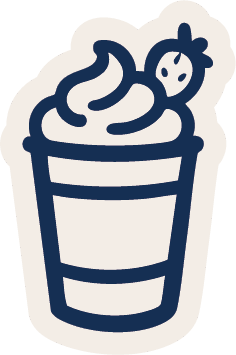 A doodle of a strawberry smoothie