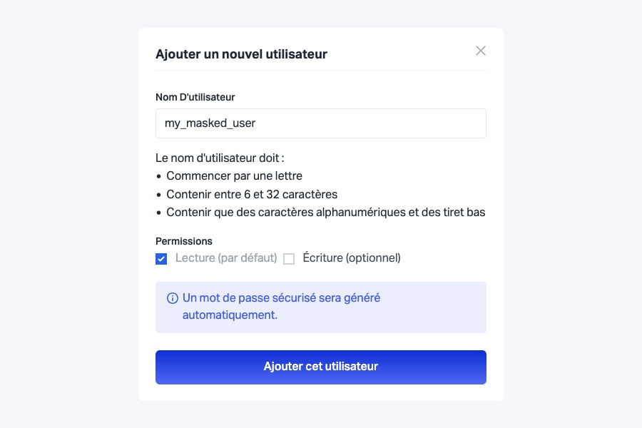PostgreSQL16 activation utilisateur