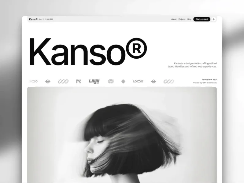 kanso framer website template