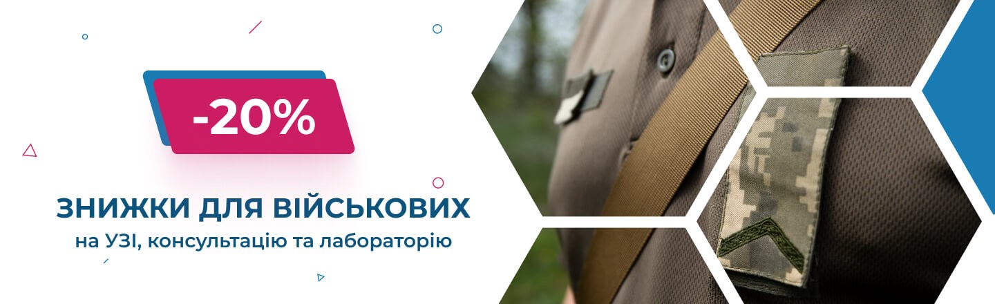 Банер зі знижкою на послуги для військових