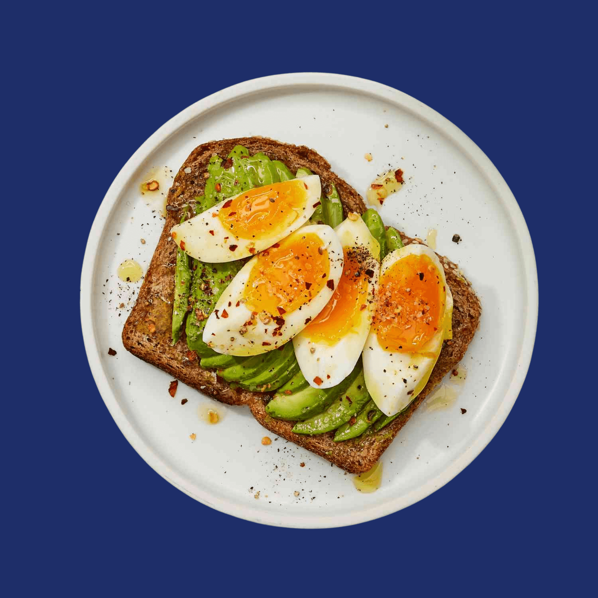 Avocado and eggs on toast