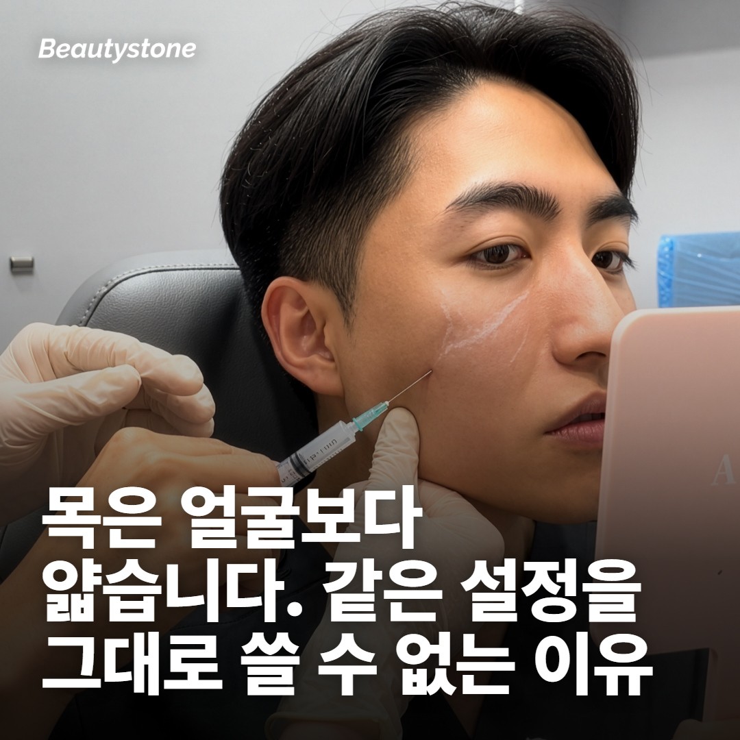 고주파 리프팅이 닿는 층과 닿지 않는 자국