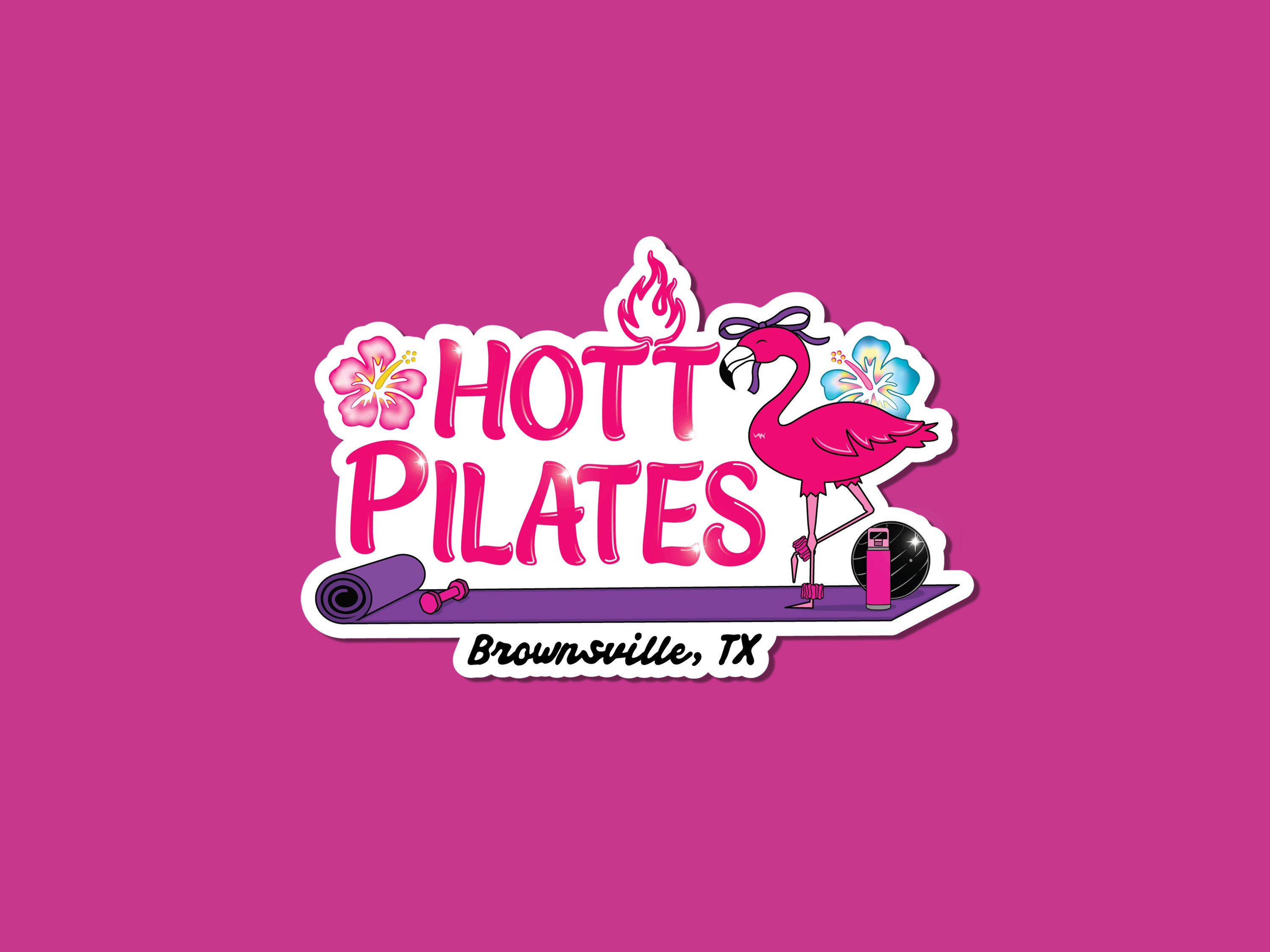 HOTT Pilates sticker design variation
