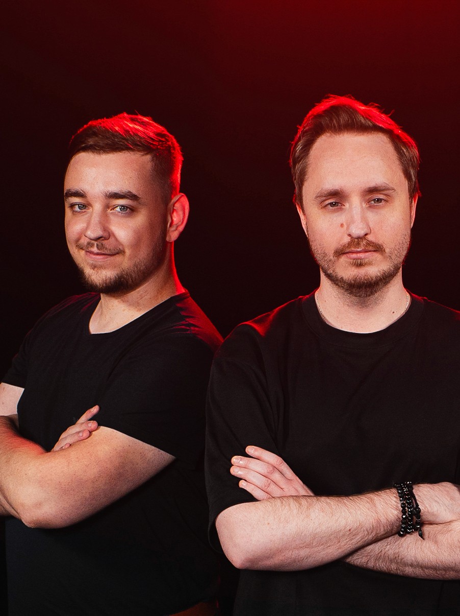 Portrait of a woman with digital abstract effects and color overlays