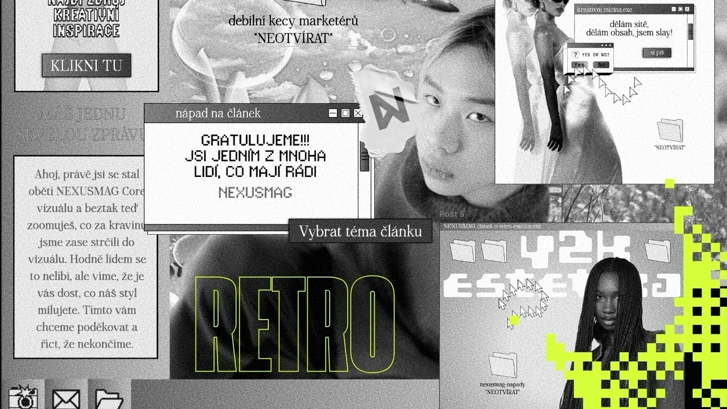 retro estetika a design, windows 98 styl, náhled