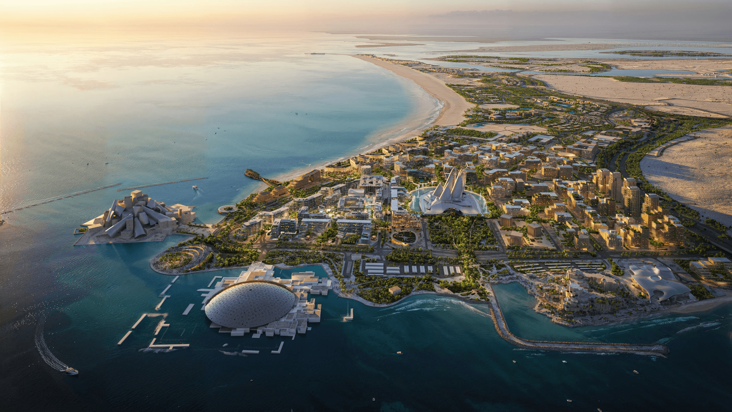 View from above of Saadiyat Island Development