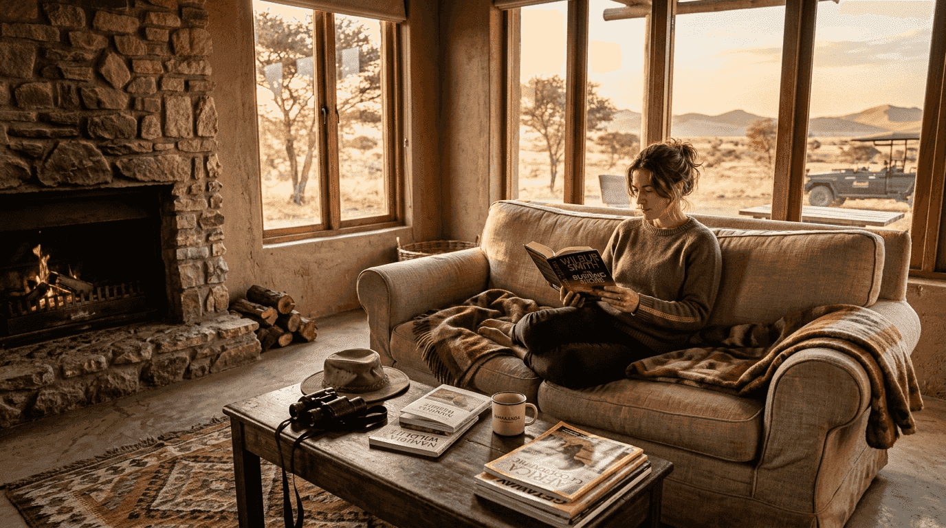 Zannier Omaanda safari suite and fireplace