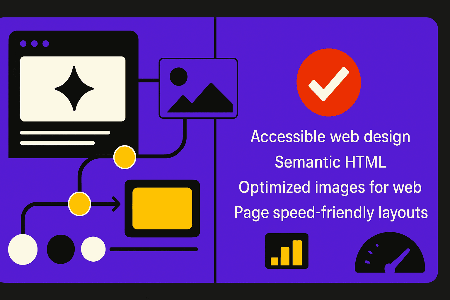  Dashboard showing website performance metrics linked to ethical design choices.