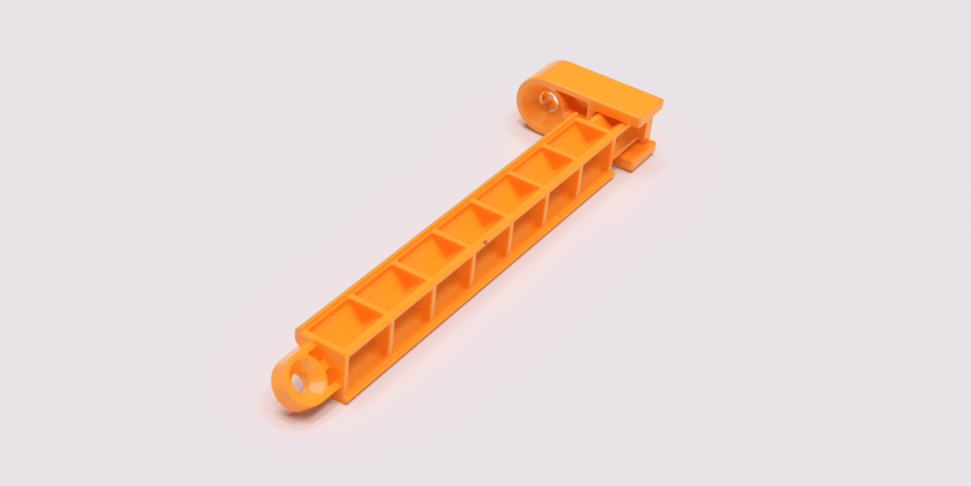 Colorful array of various colored rectangular shelf supports, including red, orange, and blue.