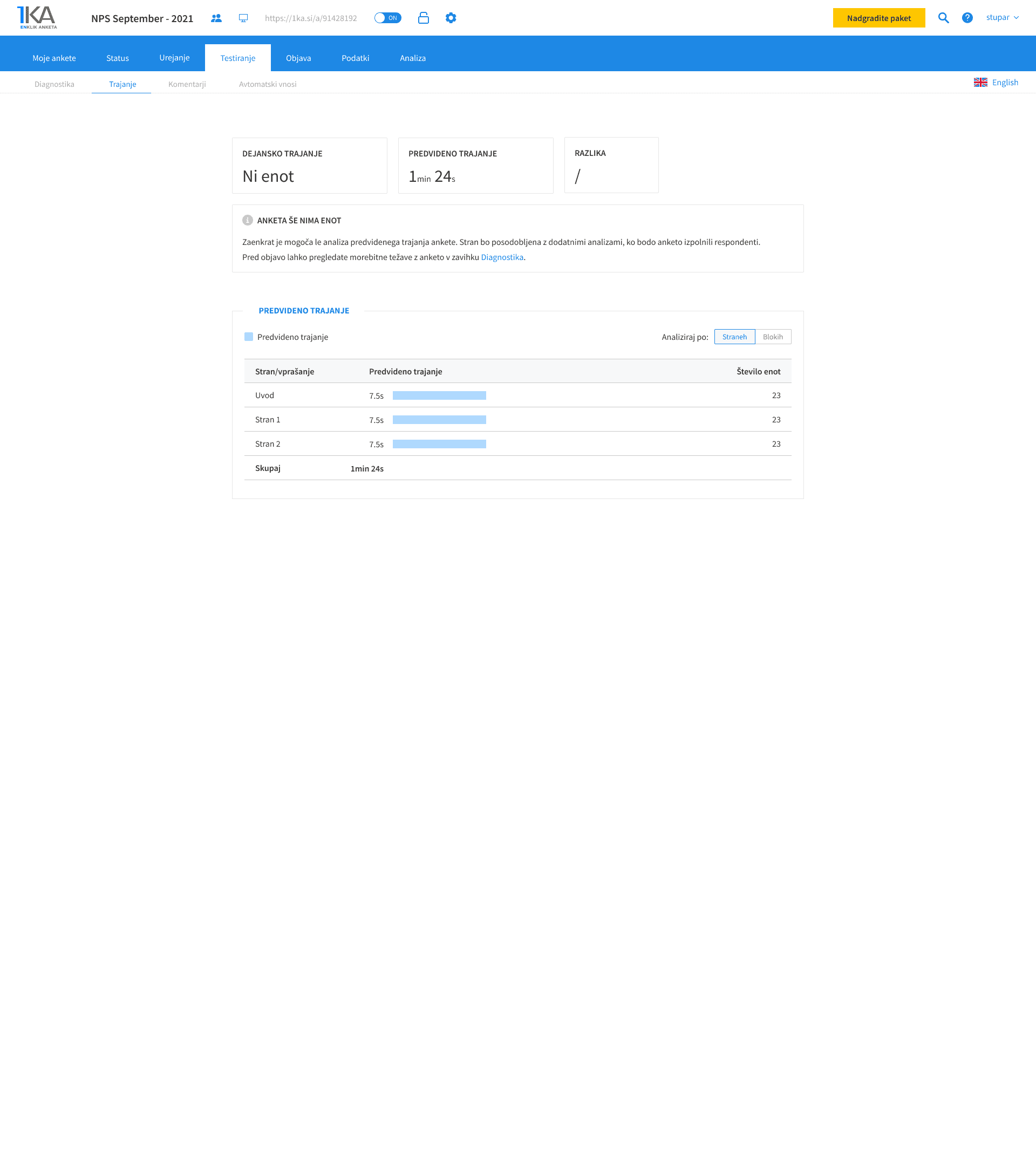 1ka - survey duration analysis empty state