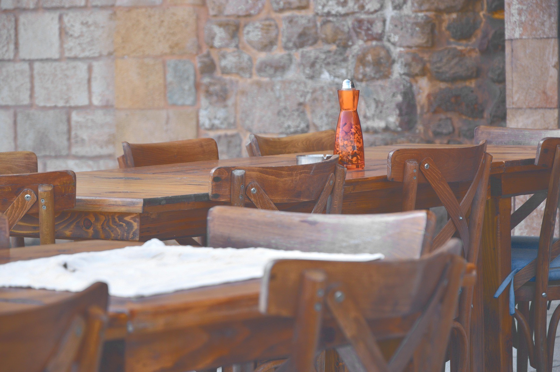 Inside a generic restaurant
