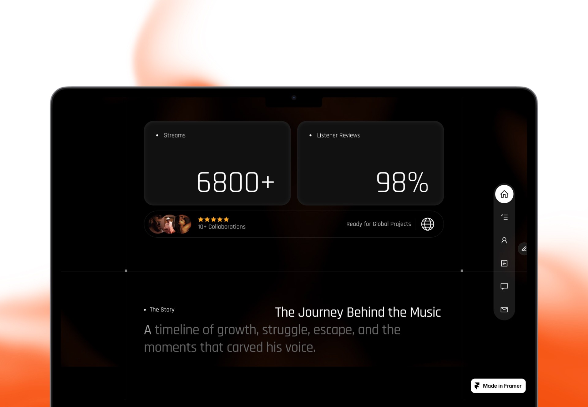 website-design-develoment-no-code-framer-artist-studio-abuja