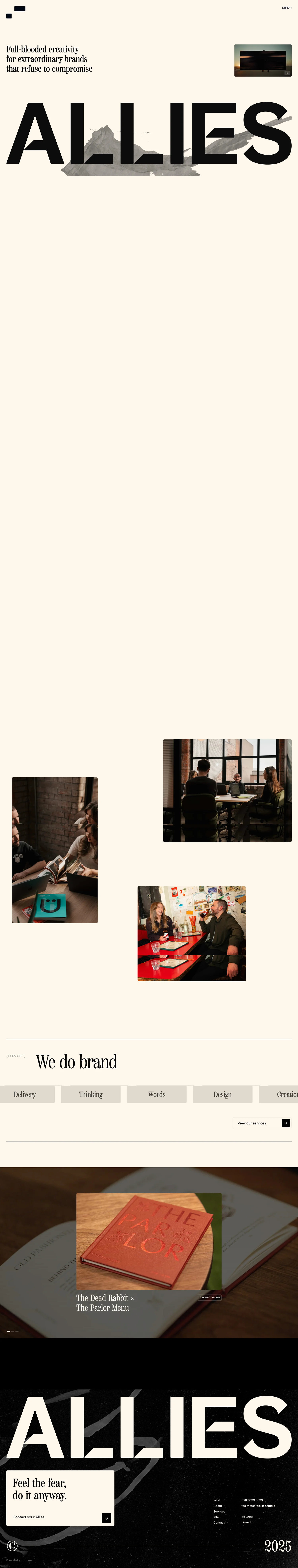 Allies Studio is a creative agency specializing in design and branding solutions.
