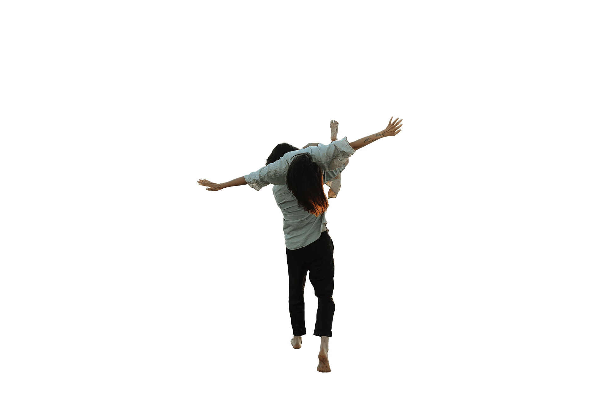 Fashion photoshoot with a woman posing in a dress