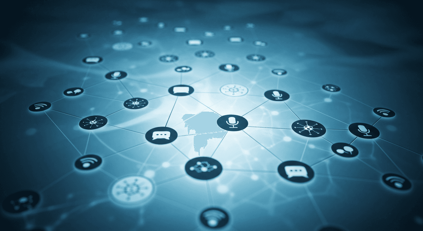 Network of AI technology icons