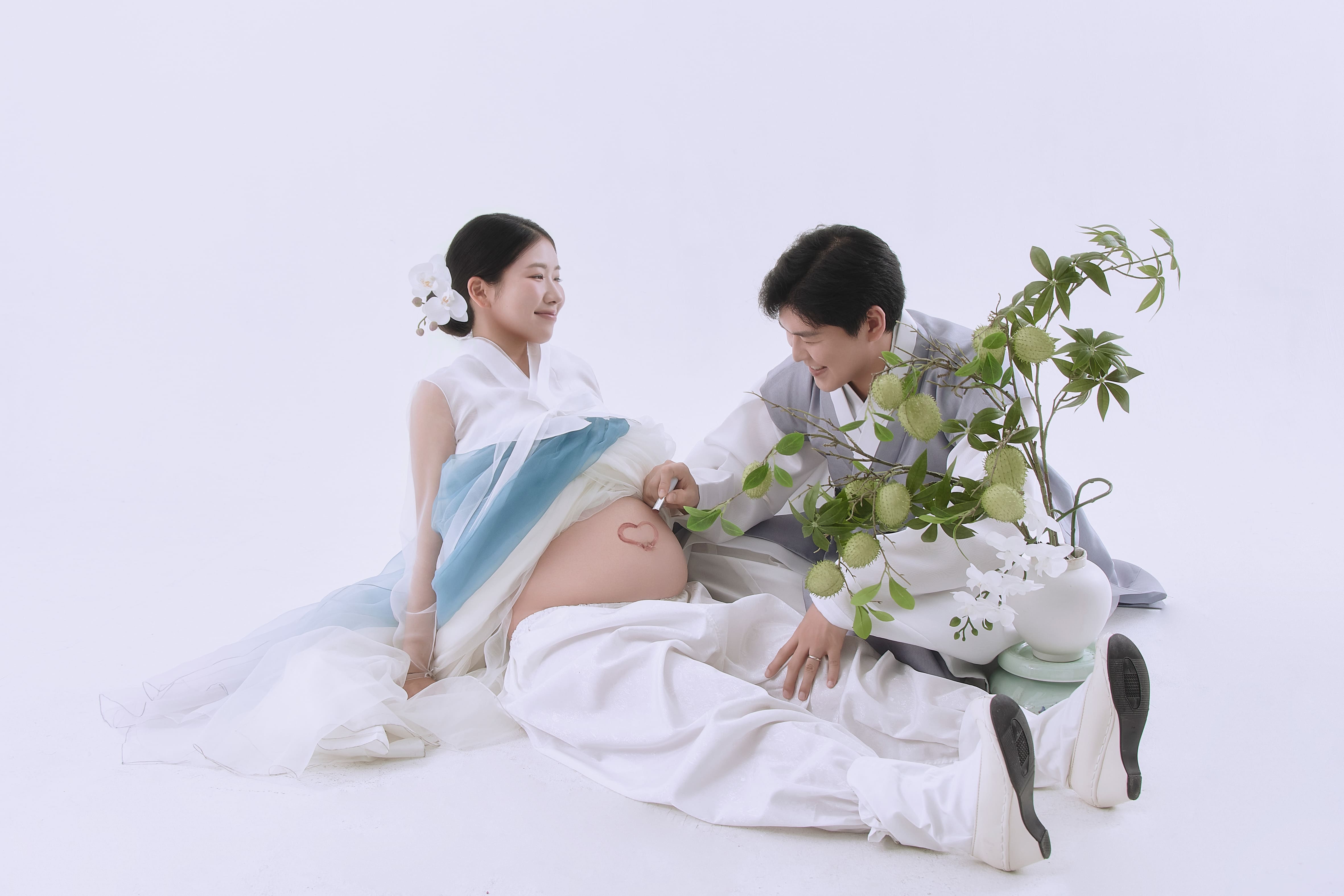 한복 만삭사진 촬영 후기 | 소람스냅의 조선민화 감성 서울 한복화보