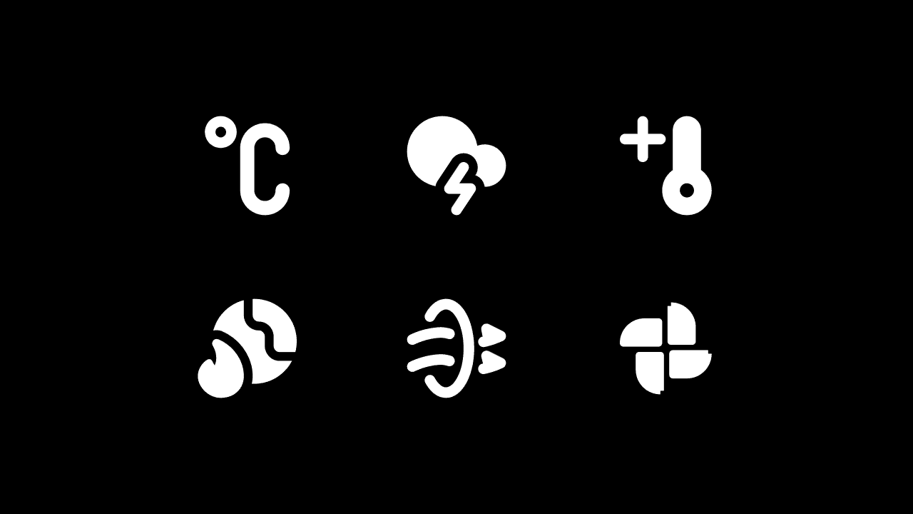 Core Solid Weather Icon Set