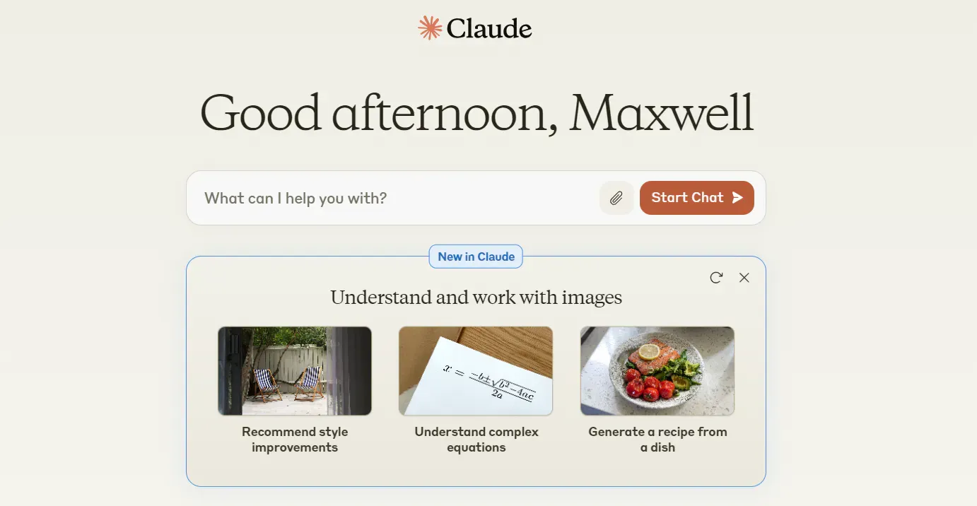 Claude website