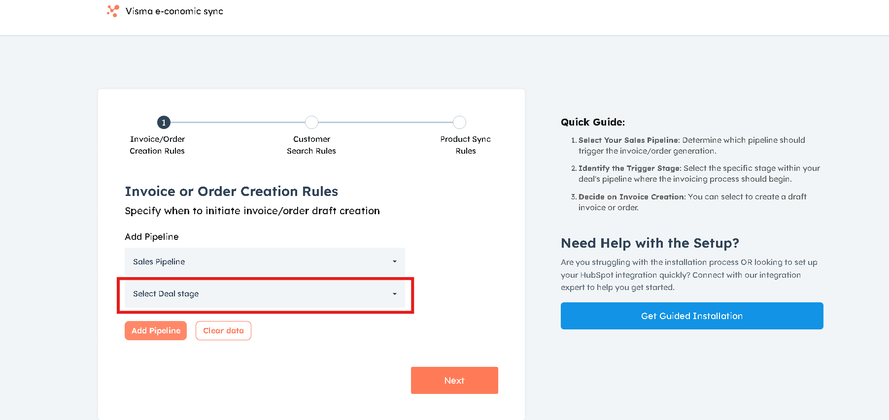 Invoice/Order Sync Rules