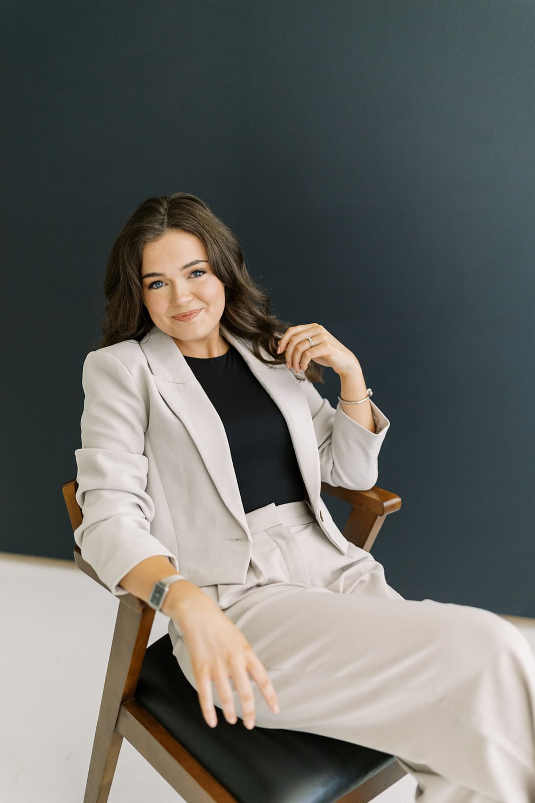 Woman sitting in chair