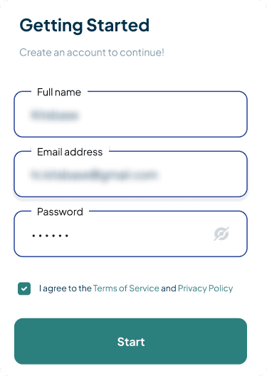 Register your account