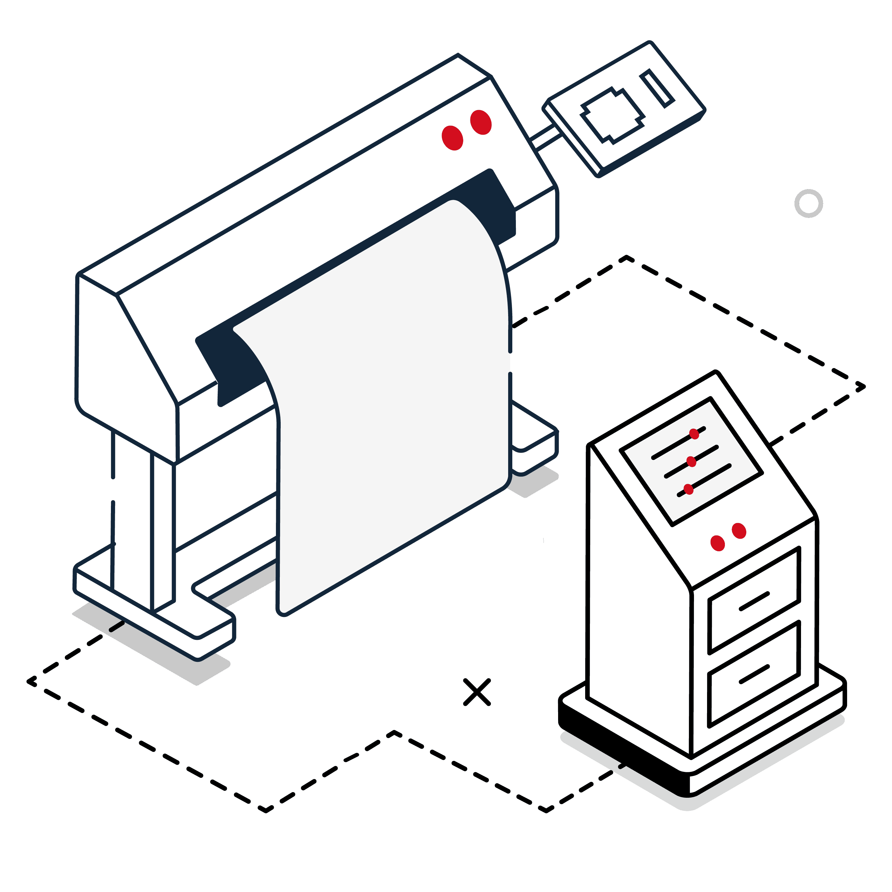 Icon showing a press brake folding sheet metal