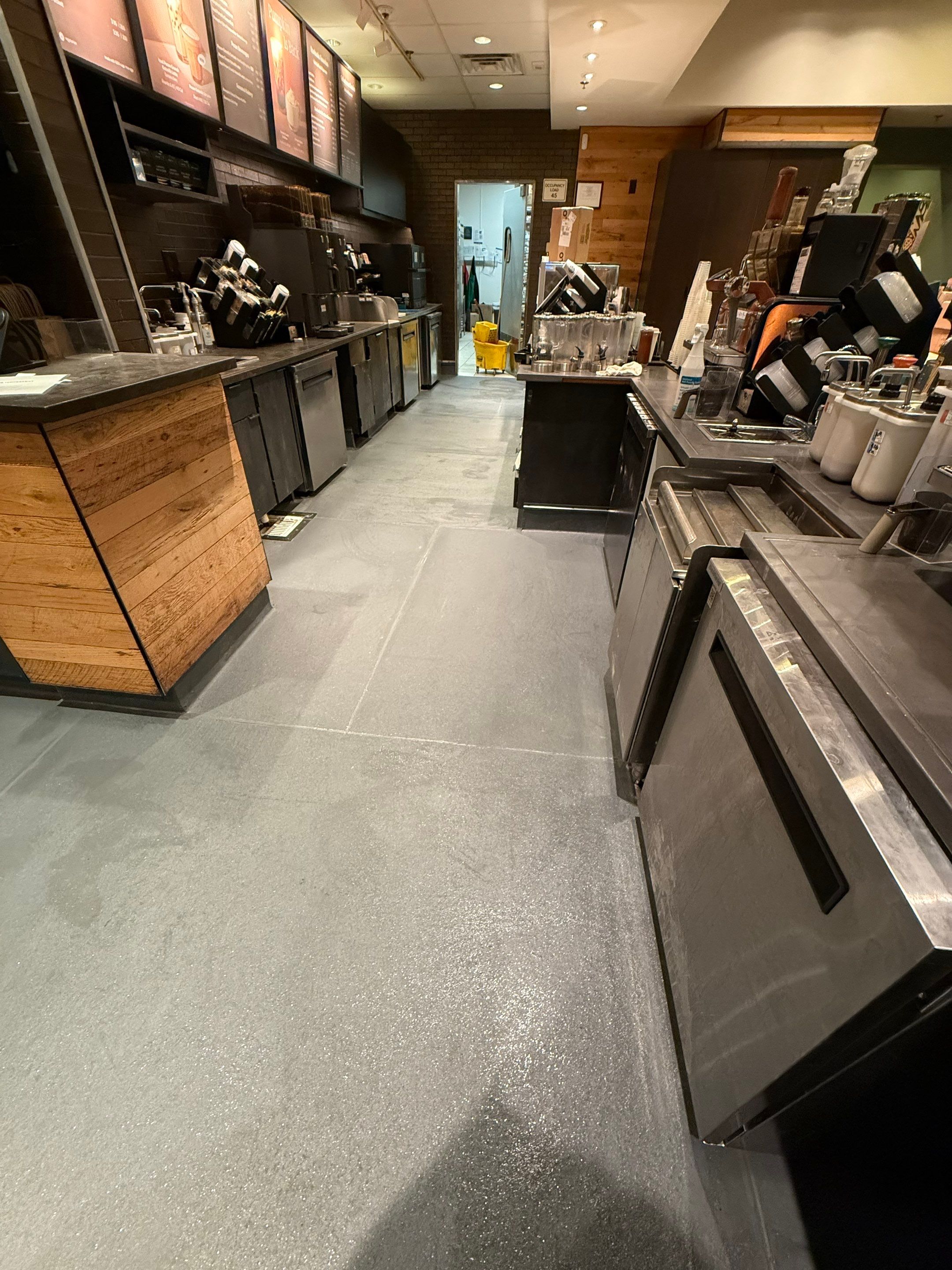 Smooth, straight Eco-Grip floor seam line with uniform texture and tight alignment between panels.