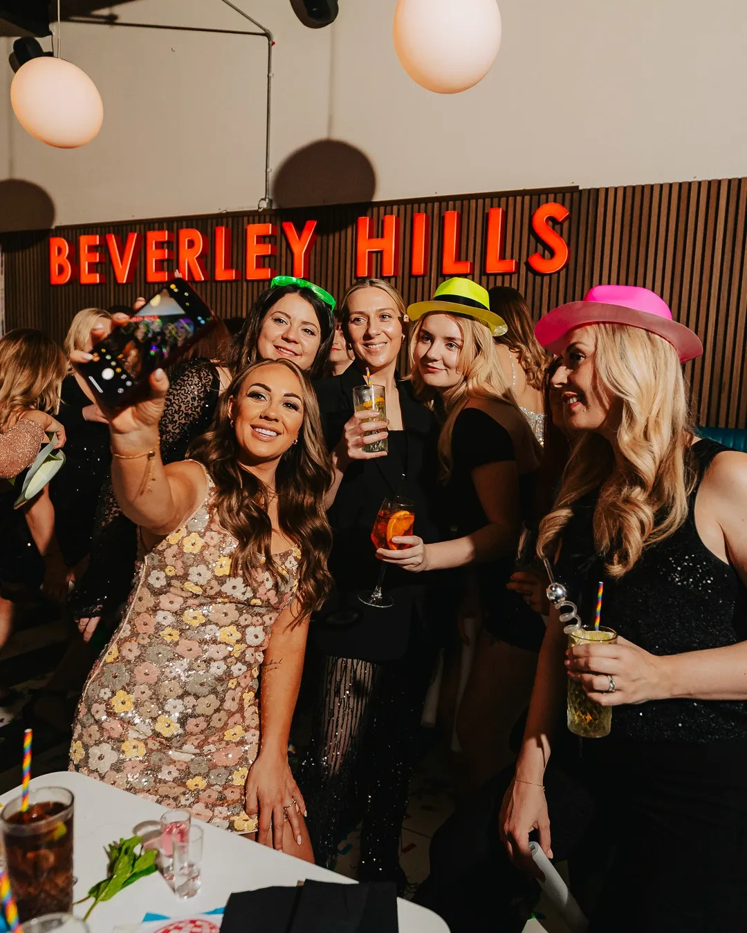Group of women taking a selfie at Beverley Hills